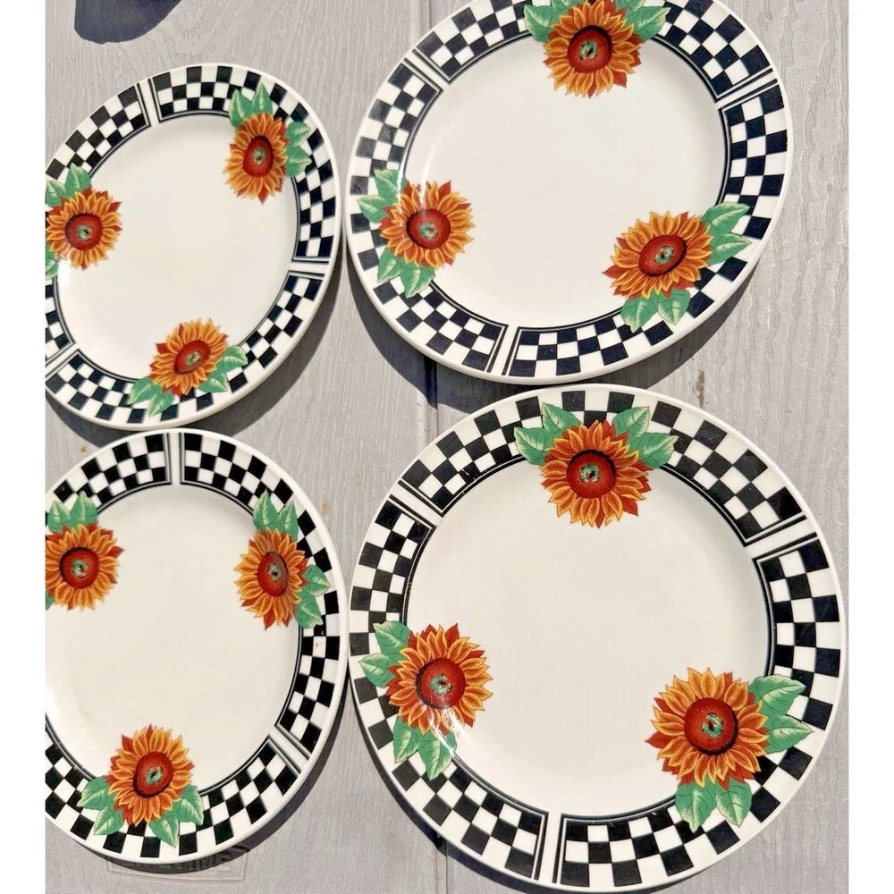 Tabletops Unlimited Sunny Pattern Plates Set of 6 - 7.5